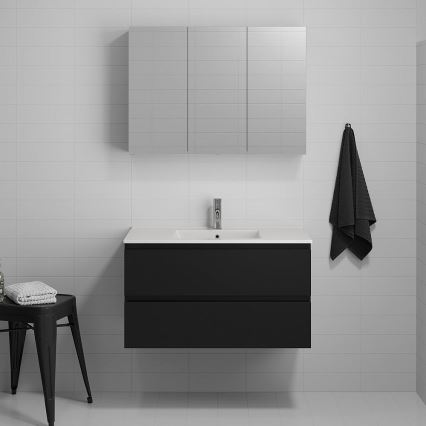 Kopalniška omarica z umivalnikom KENWOOD 91x50x45 cm črna