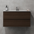 Kopalniška omarica z umivalnikom KENWOOD 91x50x47 cm v orehovi barvi