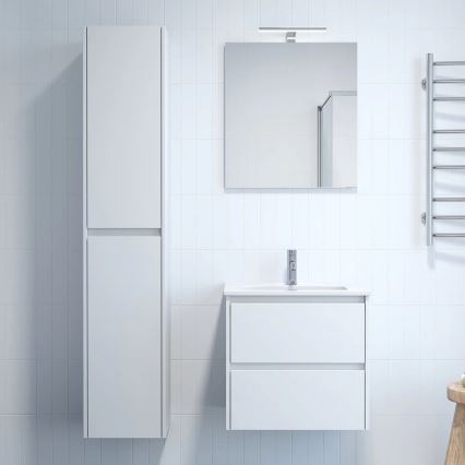 Kopalniška omarica z umivalnikom MOLDE 60x55x46 cm bela