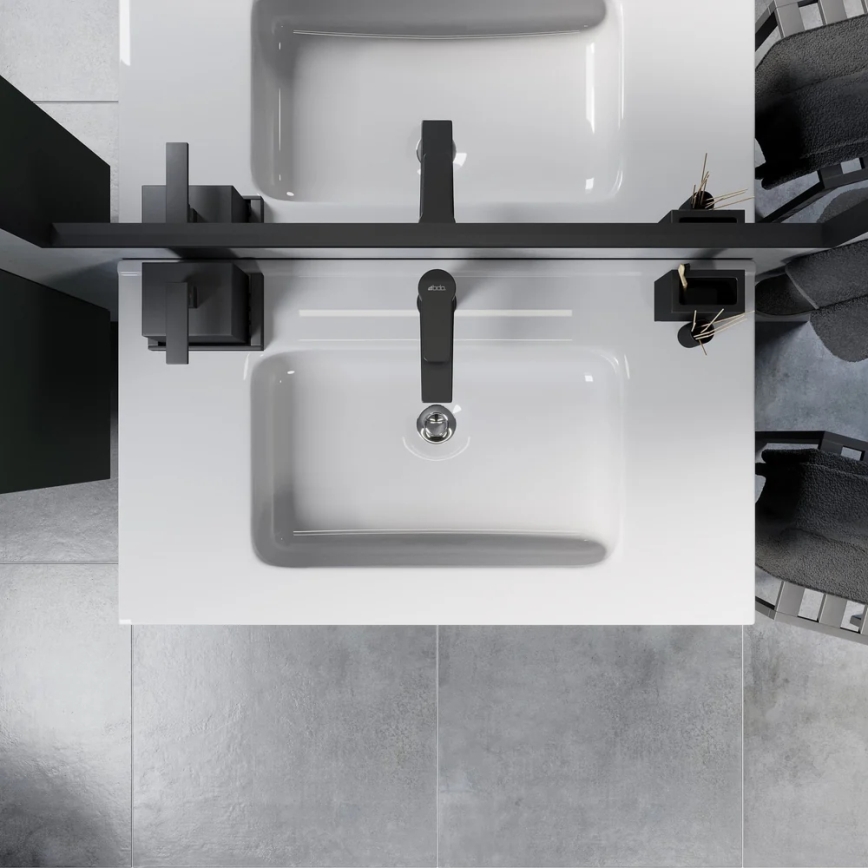 Kopalniška omarica z umivalnikom MOLDE 80 cm zelena