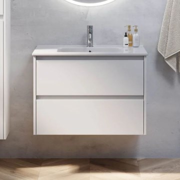 Kopalniška omarica z umivalnikom MOLDE 80x55x46 cm bela