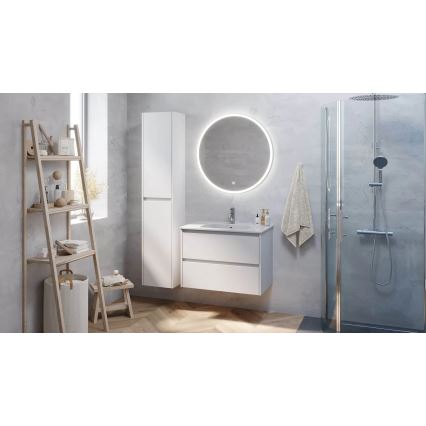 Kopalniška omarica z umivalnikom MOLDE 80x55x46 cm bela