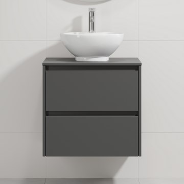 Kopalniška omarica z umivalnikom TRONDHEIM/DRAMMEN 60x57x46 cm antracit/bela