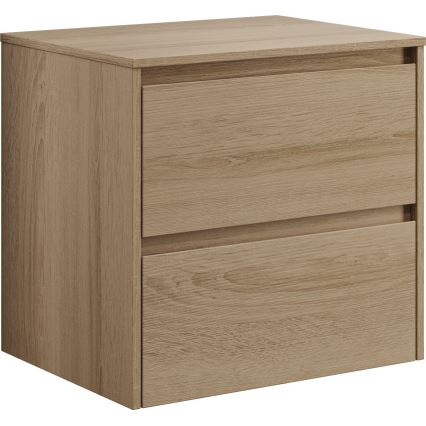 Kopalniška omarica z umivalnikom TRONDHEIM/DRAMMEN 60x57x46 cm hrast/bela