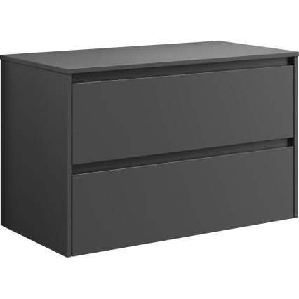 Kopalniška omarica z umivalnikom TRONDHEIM/DRAMMEN 90x57x46 cm antracit/bela