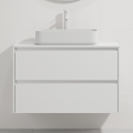 Kopalniška omarica z umivalnikom TRONDHEIM/LJORDAL 90x57x46 cm bela
