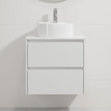Kopalniška omarica z umivalnikom TRONDHEIM/VIKEDAL 60x57x46 cm bela