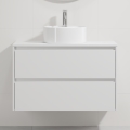 Kopalniška omarica z umivalnikom TRONDHEIM/VIKEDAL 90x57x46 cm bela