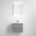 Kopalniška omarica z umivalnikom VIGO + LED stensko ogledalo z osvetlitvijo LED/10W/230V IP44 siva