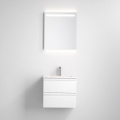Kopalniška omarica z umivalnikom VIGO + stensko LED ogledalo z osvetlitvijo LED/10W/230V IP44 bela