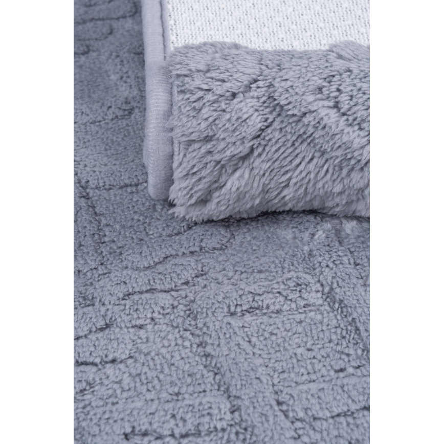 Kopalniška preproga NEW STYLE 3D 60x90 cm svetlo siva