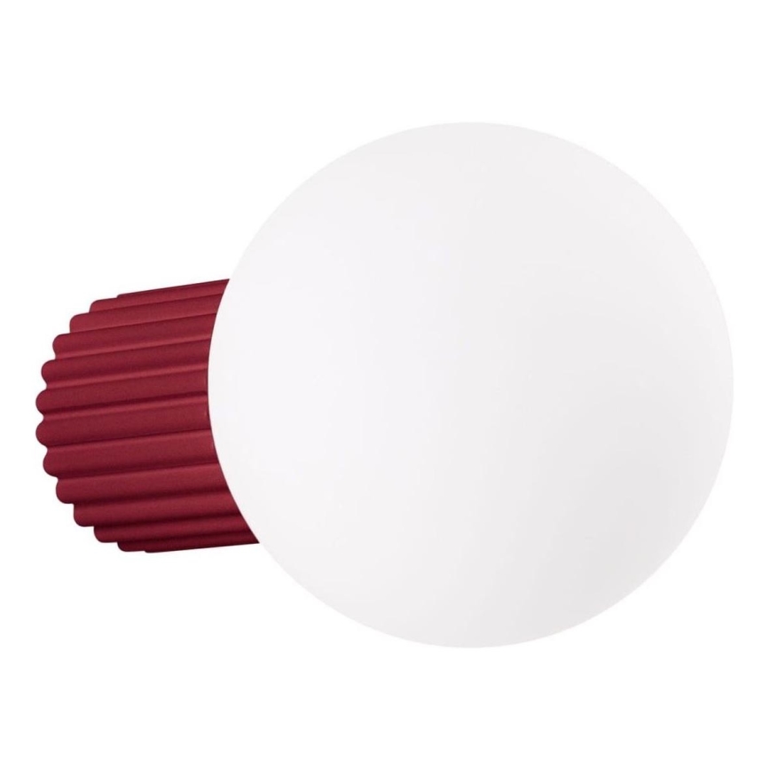 Kopalniška stenska svetilka HALO 1xG9/8W/230V pr. 12 cm IP44 rdeča