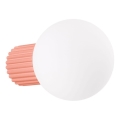 Kopalniška stenska svetilka HALO 1xG9/8W/230V pr. 12 cm IP44 roza