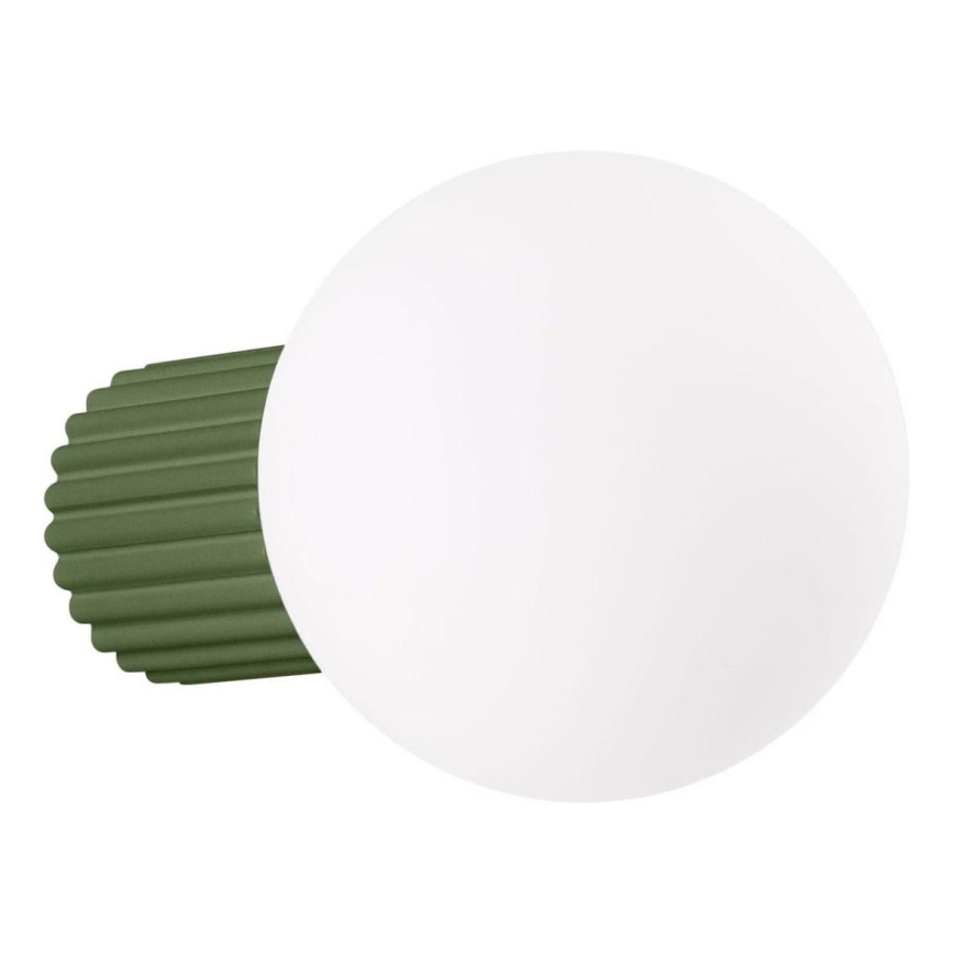 Kopalniška stenska svetilka HALO 1xG9/8W/230V pr. 12 cm IP44 zelena