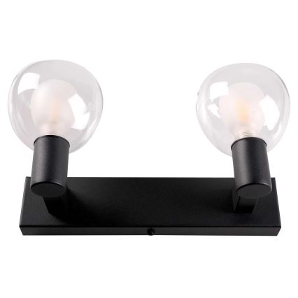 Kopalniška stenska svetilka POLA 2xG9/5W/230V IP44 črna/prozorna