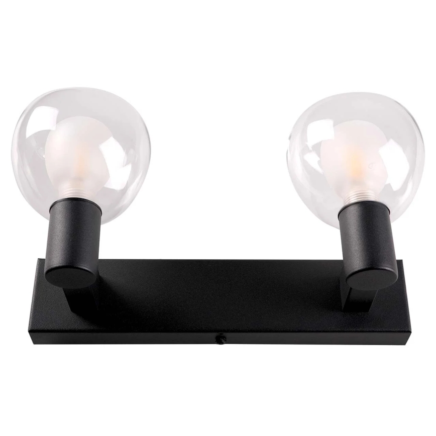 Kopalniška stenska svetilka POLA 2xG9/5W/230V IP44 črna/prozorna