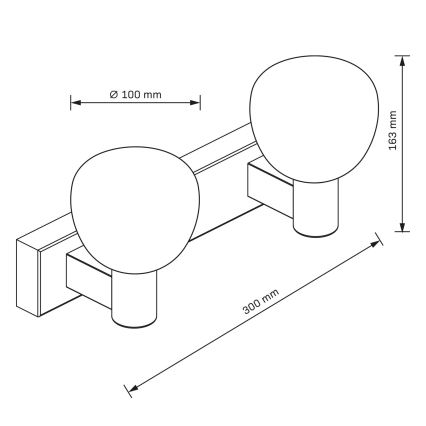Kopalniška stenska svetilka POLA 2xG9/5W/230V IP44 črna/prozorna