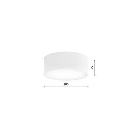 Kopalniška stropna svetilka CLEO 1xE27/24W/230V pr. 20 cm bela IP54