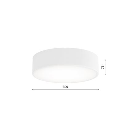 Kopalniška stropna svetilka CLEO 2xE27/24W/230V d. 30 cm bela IP54