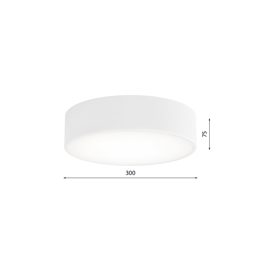Kopalniška stropna svetilka CLEO 2xE27/24W/230V d. 30 cm bela IP54
