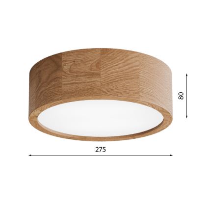 Kopalniška stropna svetilka CLEO 2xE27/24W/230V IP54 premer 27,5 cm hrast