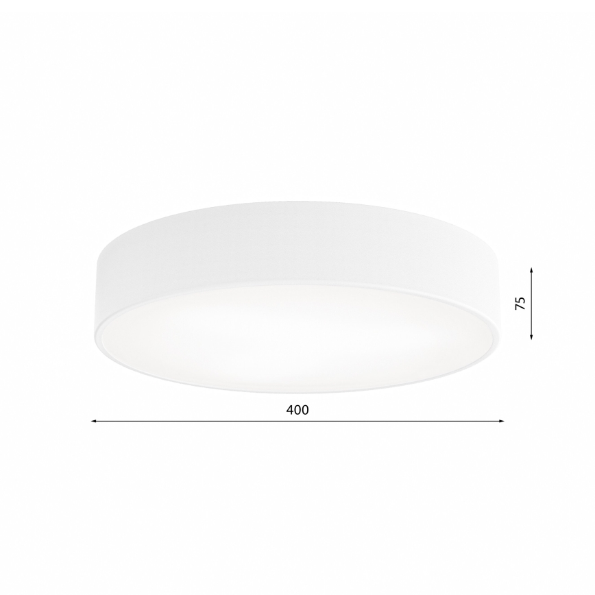 Kopalniška stropna svetilka CLEO 3xE27/24W/230V d. 40 cm bela IP54