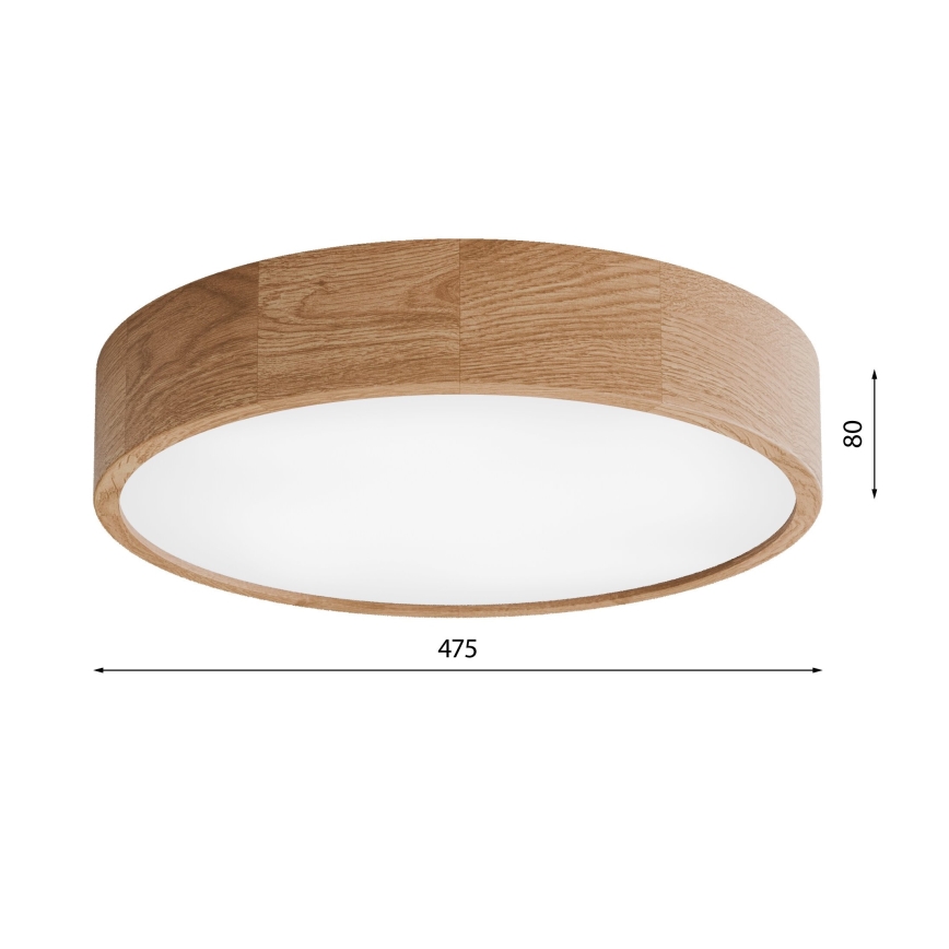 Kopalniška stropna svetilka CLEO 4xE27/24W/230V IP54 premer 47,5 cm hrast