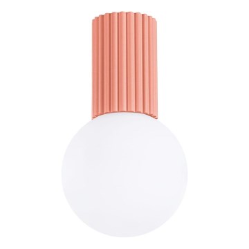 Kopalniška stropna svetilka HALO 1xG9/8W/230V pr. 12 cm IP44 roza