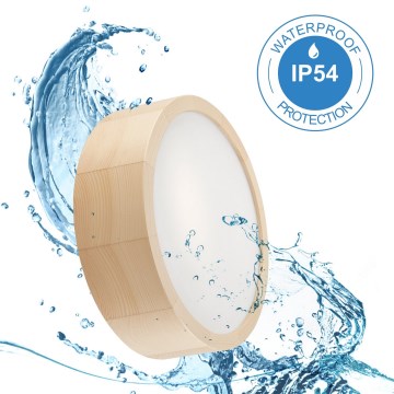 Kopalniška stropna svetilka NATURAL 2xE27/15W/230V IP54 bor ø 27 cm - FSC certifikat