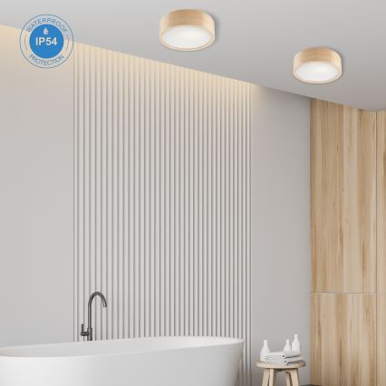 Kopalniška stropna svetilka NATURAL 2xE27/15W/230V IP54 bor ø 27 cm