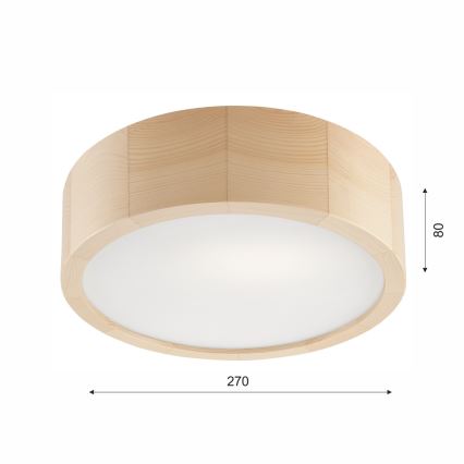 Kopalniška stropna svetilka NATURAL 2xE27/15W/230V IP54 bor ø 27 cm