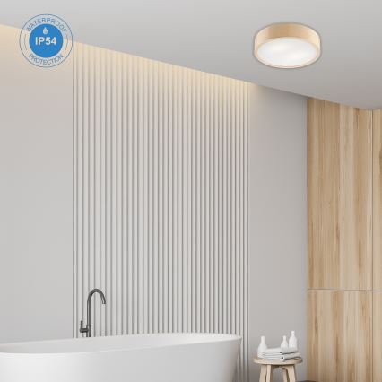 Kopalniška stropna svetilka NATURAL 3xE27/15W/230V IP54 bor ø 37 cm - FSC certifikat