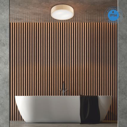 Kopalniška stropna svetilka NATURAL 3xE27/15W/230V IP54 bor ø 37 cm - FSC certifikat