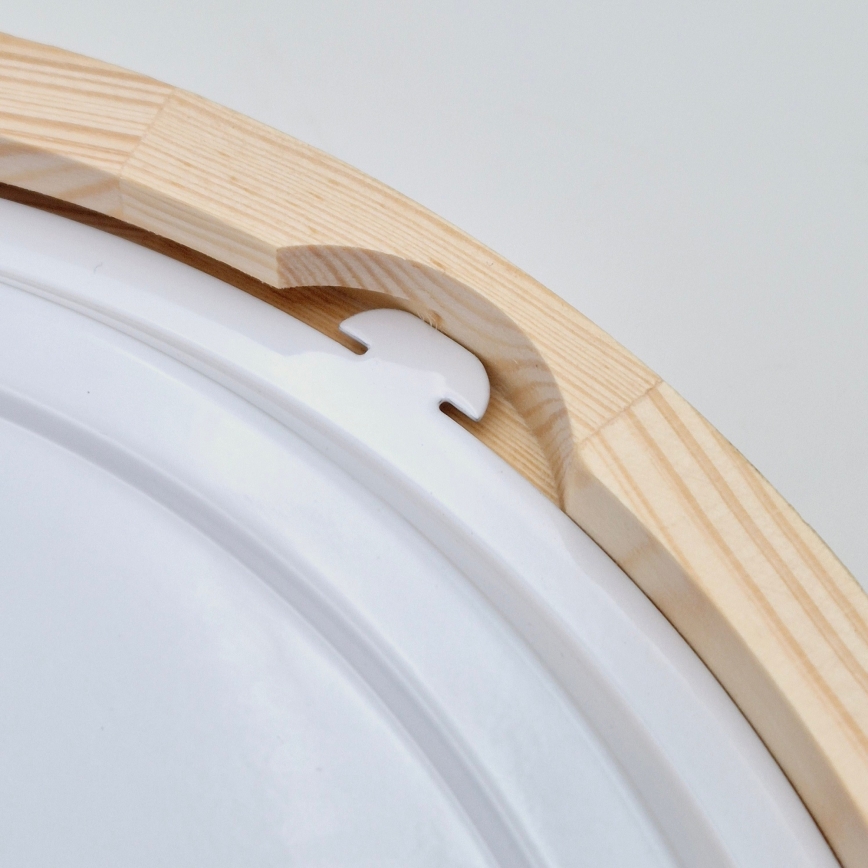 Kopalniška stropna svetilka NATURAL 3xE27/15W/230V IP54 bor ø 37 cm - FSC certifikat