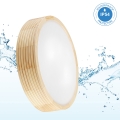 Kopalniška stropna svetilka NATURAL MODERN 3xE27/15W/230V IP54, premer 37,5 cm, iz bora