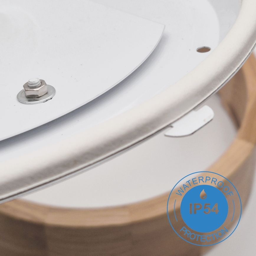 Kopalniška stropna svetilka OAK, 3xE27/15W/230V, hrast, premer 37 cm, IP54