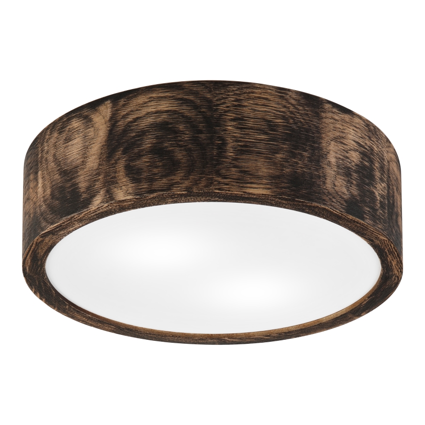 Kopalniška stropna svetilka OAK SMOKY 2xE27/15W/230V IP54 ø 27,5 cm hrast/rjava