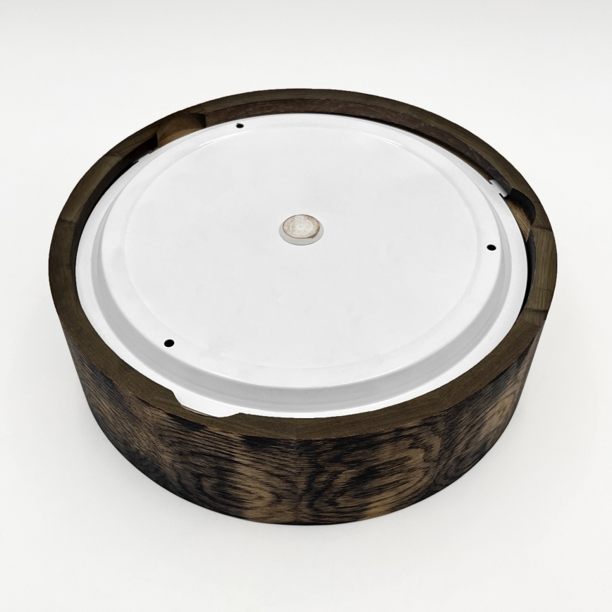 Kopalniška stropna svetilka OAK SMOKY 2xE27/15W/230V IP54 ø 27,5 cm hrast/rjava