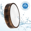 Kopalniška stropna svetilka OAK SMOKY 3xE27/15W/230V IP54 ø 37,5 cm hrast/rjava