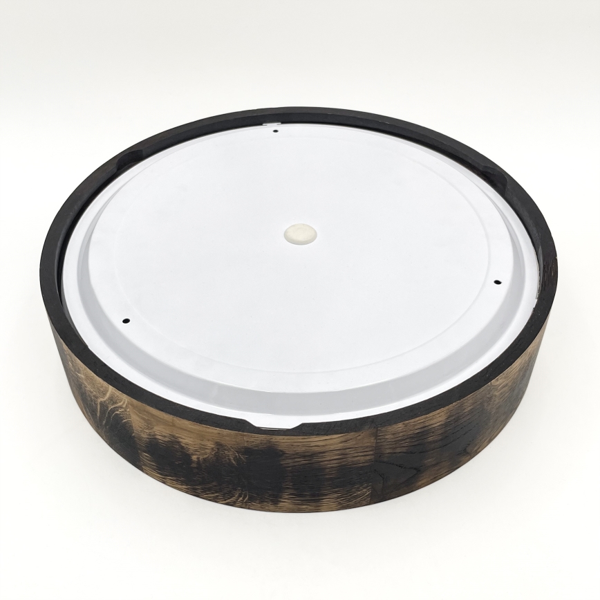 Kopalniška stropna svetilka OAK SMOKY 3xE27/15W/230V IP54 ø 37,5 cm hrast/rjava