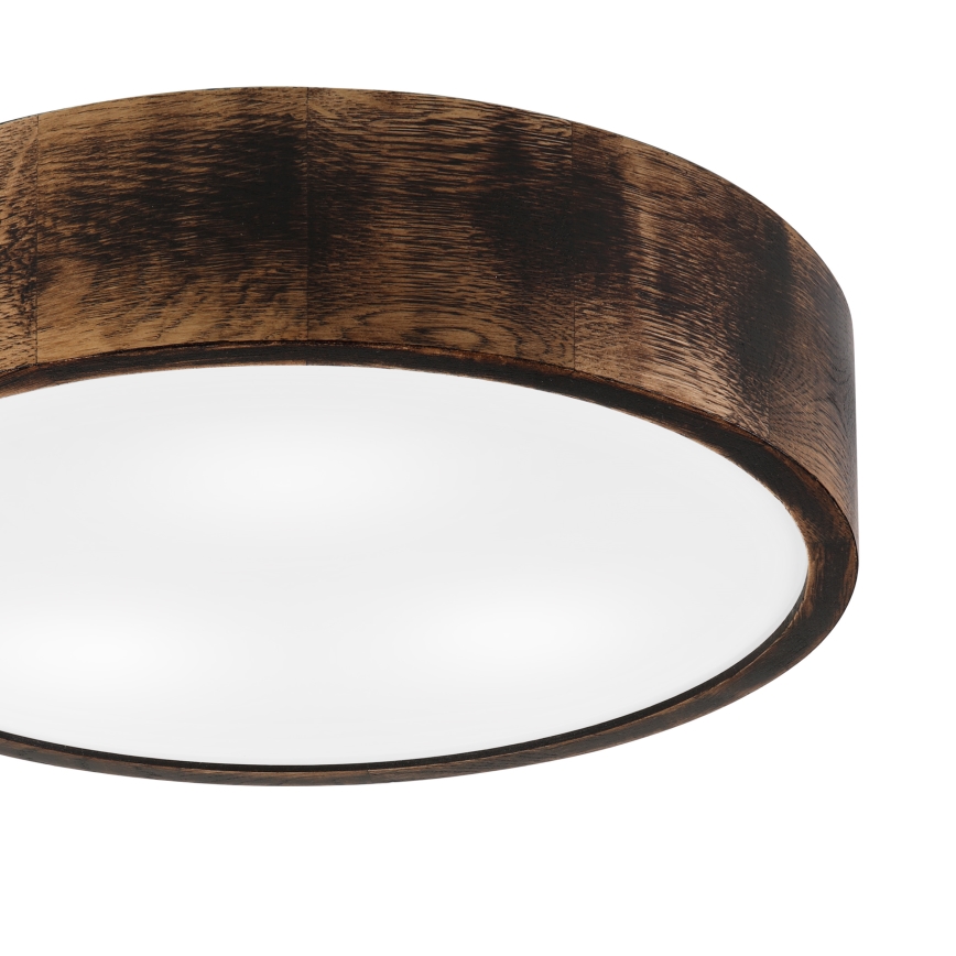 Kopalniška stropna svetilka OAK SMOKY 3xE27/15W/230V IP54 ø 37,5 cm hrast/rjava