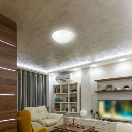 Kopalniška stropna svetilka s senzorjem 1xE27/60W/230V IP44 ø 29,6 cm