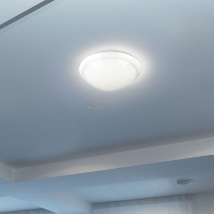 Kopalniška stropna svetilka s senzorjem 1xE27/60W/230V IP44 ø 29,6 cm