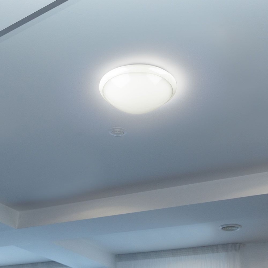 Kopalniška stropna svetilka s senzorjem 1xE27/60W/230V IP44 ø 29,6 cm