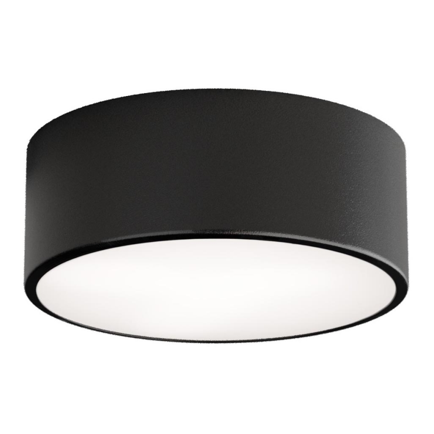 Kopalniška stropna svetilka s senzorjem CLEO 1xE27/24W/230V, premer 20 cm, IP54, črna