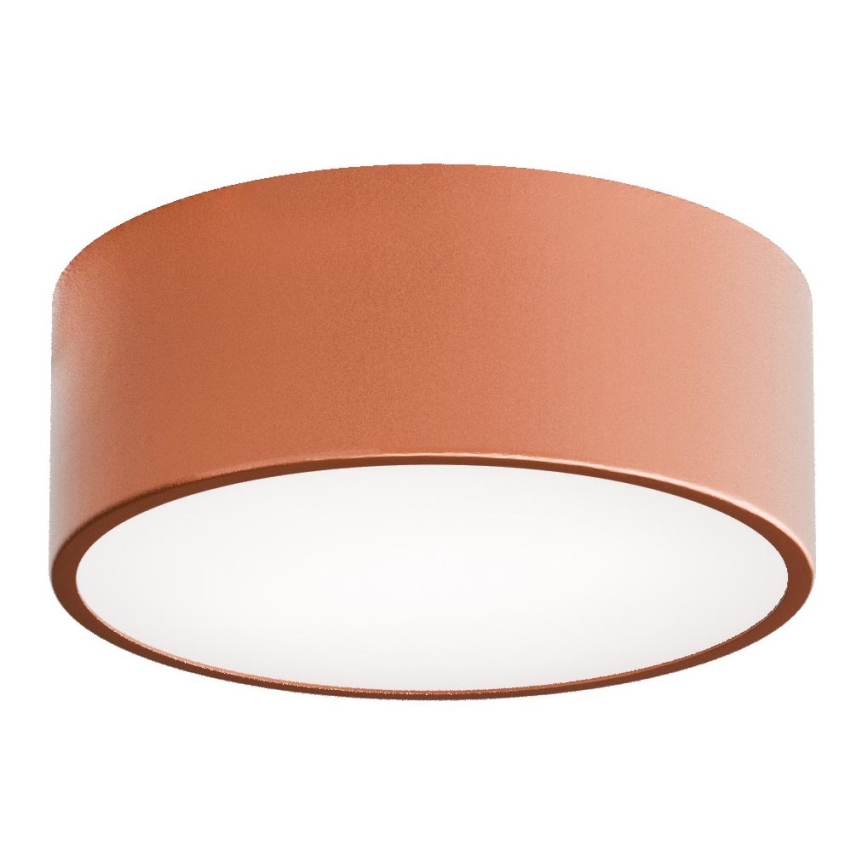 Kopalniška stropna svetilka s senzorjem CLEO 1xE27/24W/230V Ø 20 cm IP54 medena