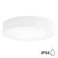 Kopalniška stropna svetilka s senzorjem CLEO 3xE27/24W/230V pr. 40 cm bela IP54