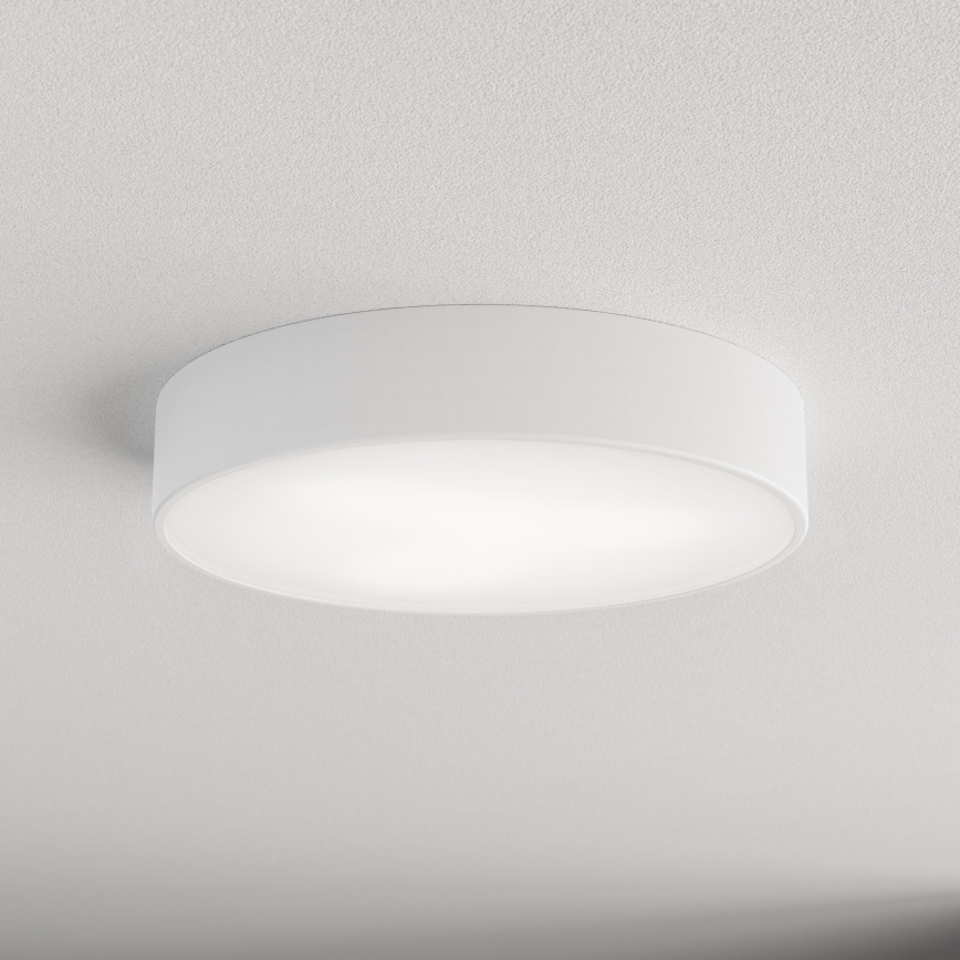Kopalniška stropna svetilka s senzorjem CLEO 3xE27/24W/230V pr. 40 cm bela IP54