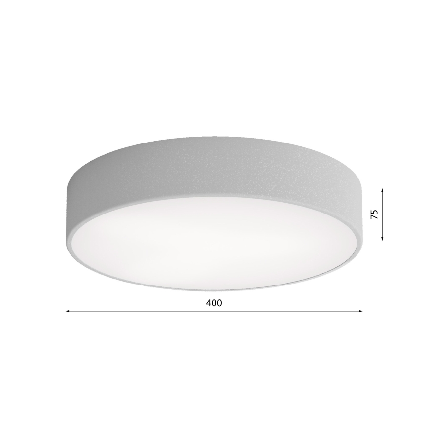 Kopalniška stropna svetilka s senzorjem CLEO 3xE27/24W/230V Ø 40 cm siva IP54
