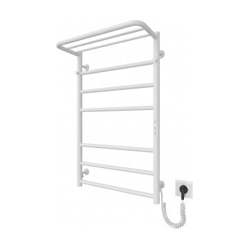 Kopalniški brisačni radiator HOME 95W/230V 77x53 cm nerjavno jeklo/bel desni